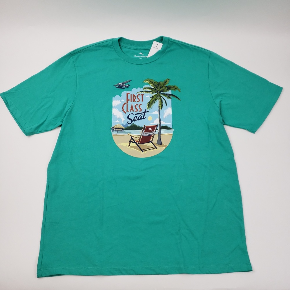 Tommy Bahama Mens First Class Seat Tee New - Picture 2 of 6